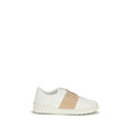 Valentino Garavani White Calf Leather Bos Taurus Low Top Sneakers