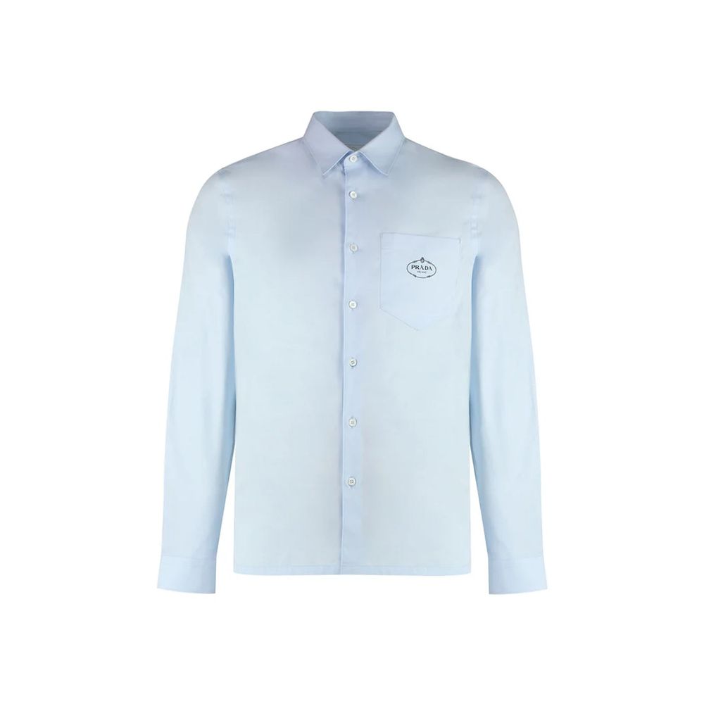 Prada Blue Cotton Dress Shirt