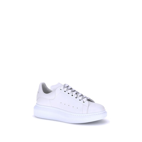 Alexander McQueen White Calf Leather Bos Taurus Platform Sneakers