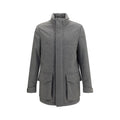 Brunello Cucinelli Gray Cashmere Full-Length Jacket