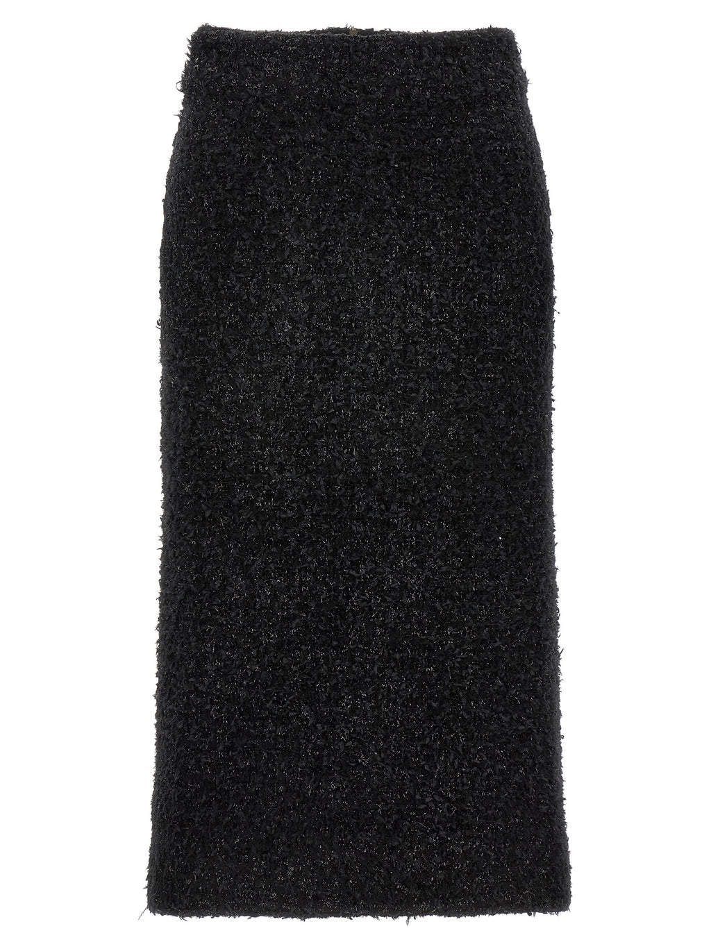 Balenciaga Black Cotton Midi Skirt