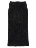 Balenciaga Black Cotton Midi Skirt