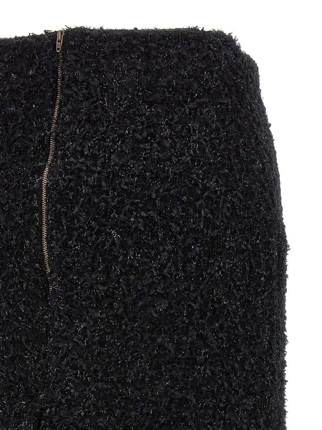Balenciaga Black Cotton Midi Skirt