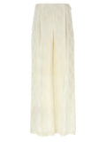 Fendi White Silk Casual Pants