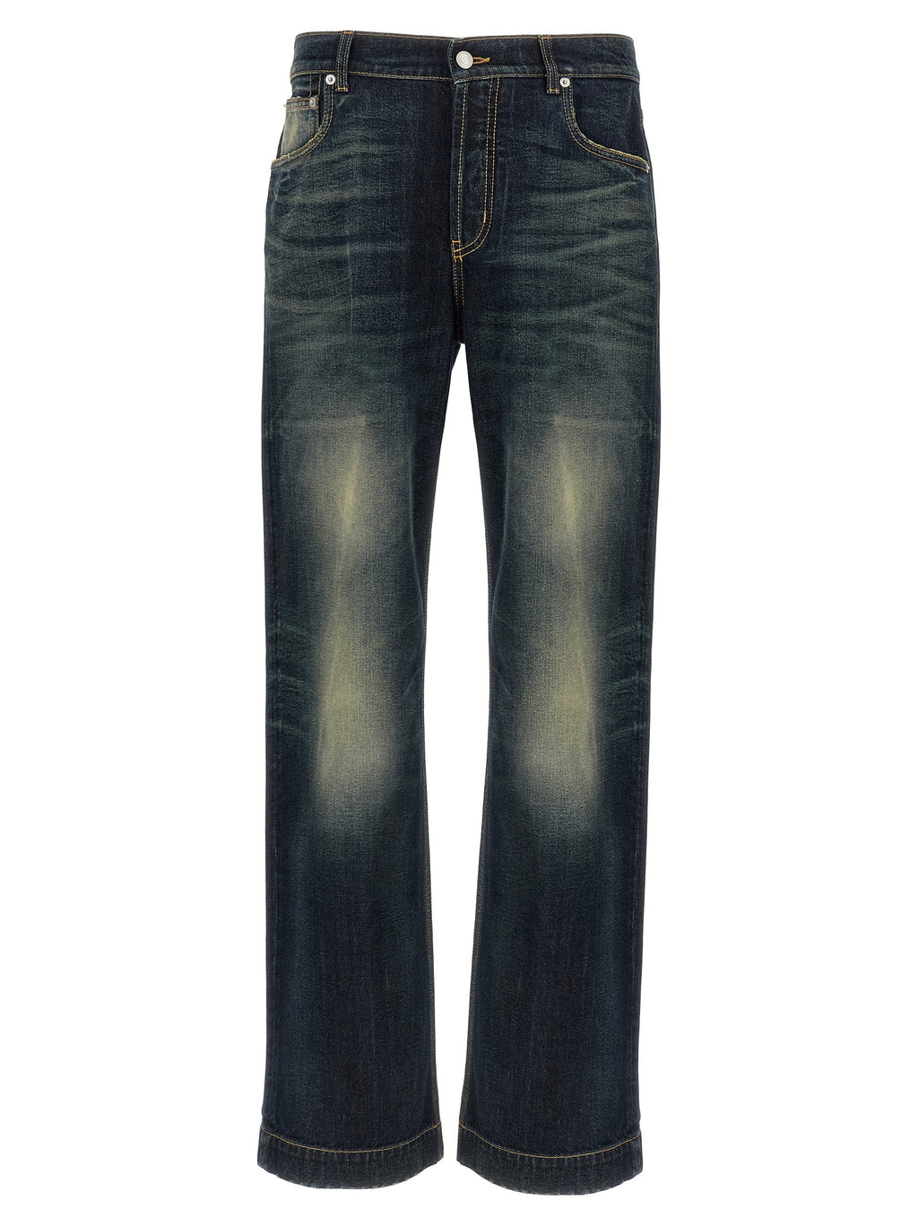 Alexander McQueen Blue Cotton Jeans Denim