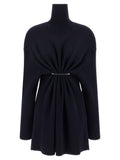 Balenciaga Blue Wool Short Dress