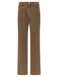 Brunello Cucinelli Beige Cotton Straight-Leg Jeans