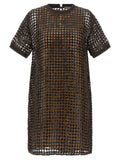 Brunello Cucinelli Brown Silk Short Dress