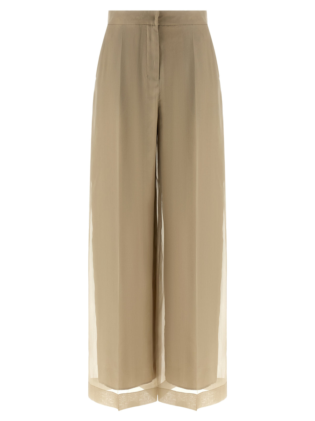 Max Mara Beige Silk Casual Pants