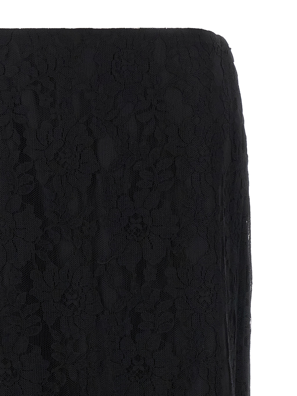 Valentino Garavani Black Cotton Midi Skirt