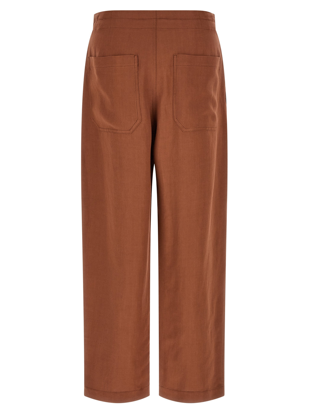 Brunello Cucinelli Red Viscose Casual Pants