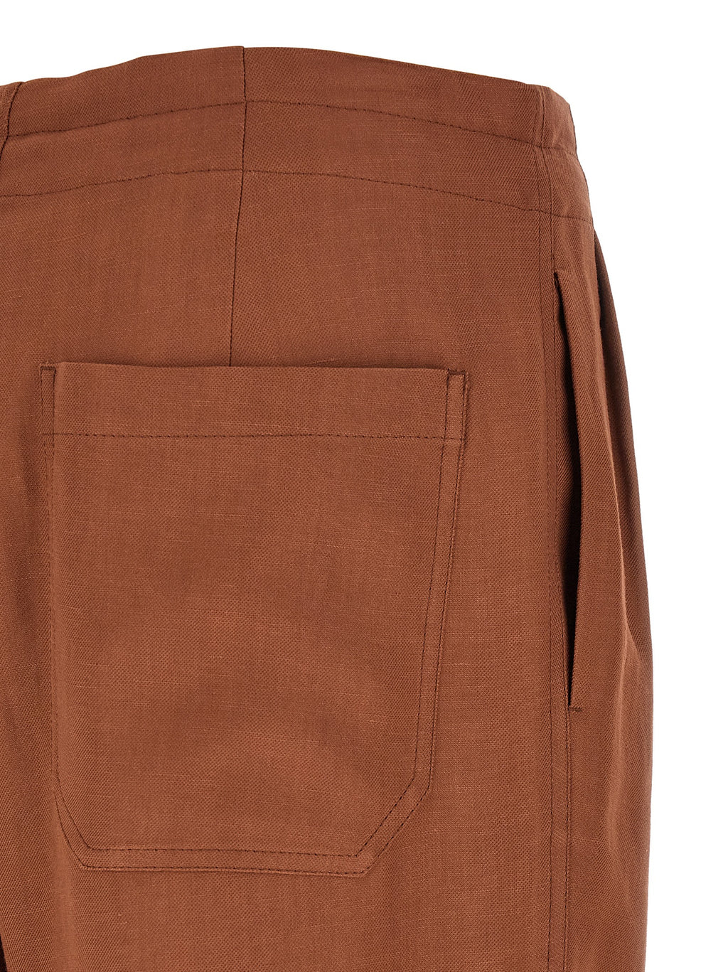Brunello Cucinelli Red Viscose Casual Pants
