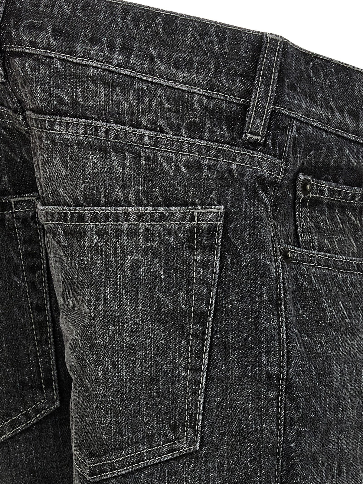Balenciaga Black Cotton Flared Jeans