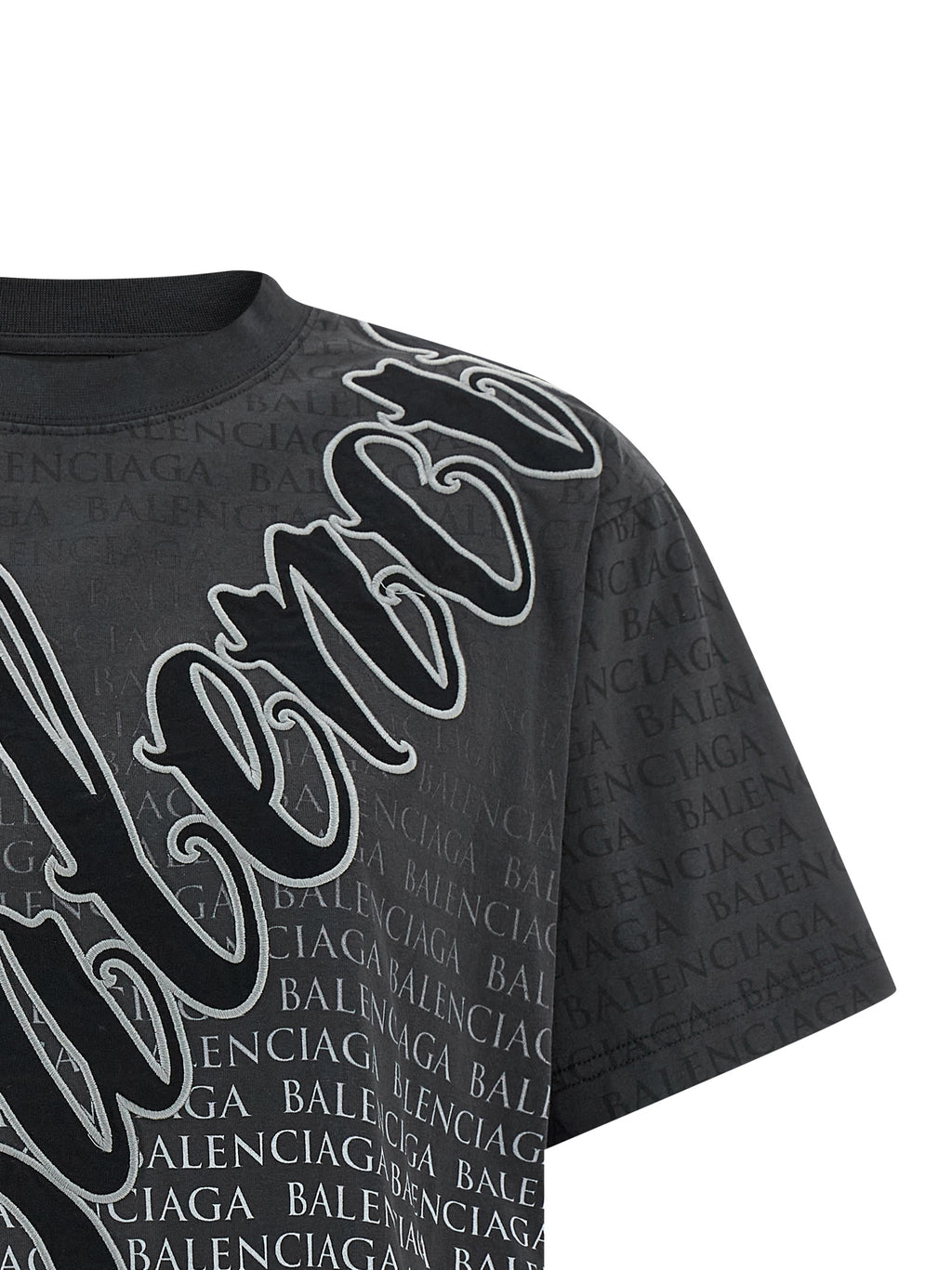 Balenciaga Black Cotton T-Shirt