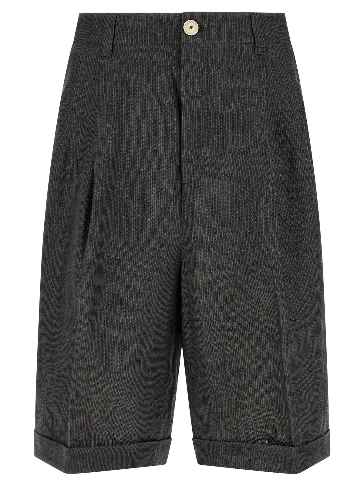 Jacquemus Gray Linen Bermuda Shorts