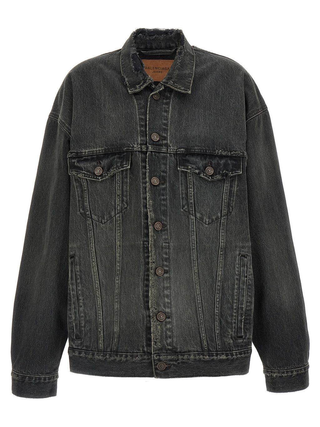 Balenciaga Gray Cotton Denim Jacket