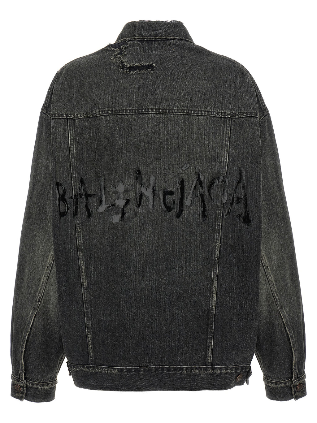 Balenciaga Gray Cotton Denim Jacket