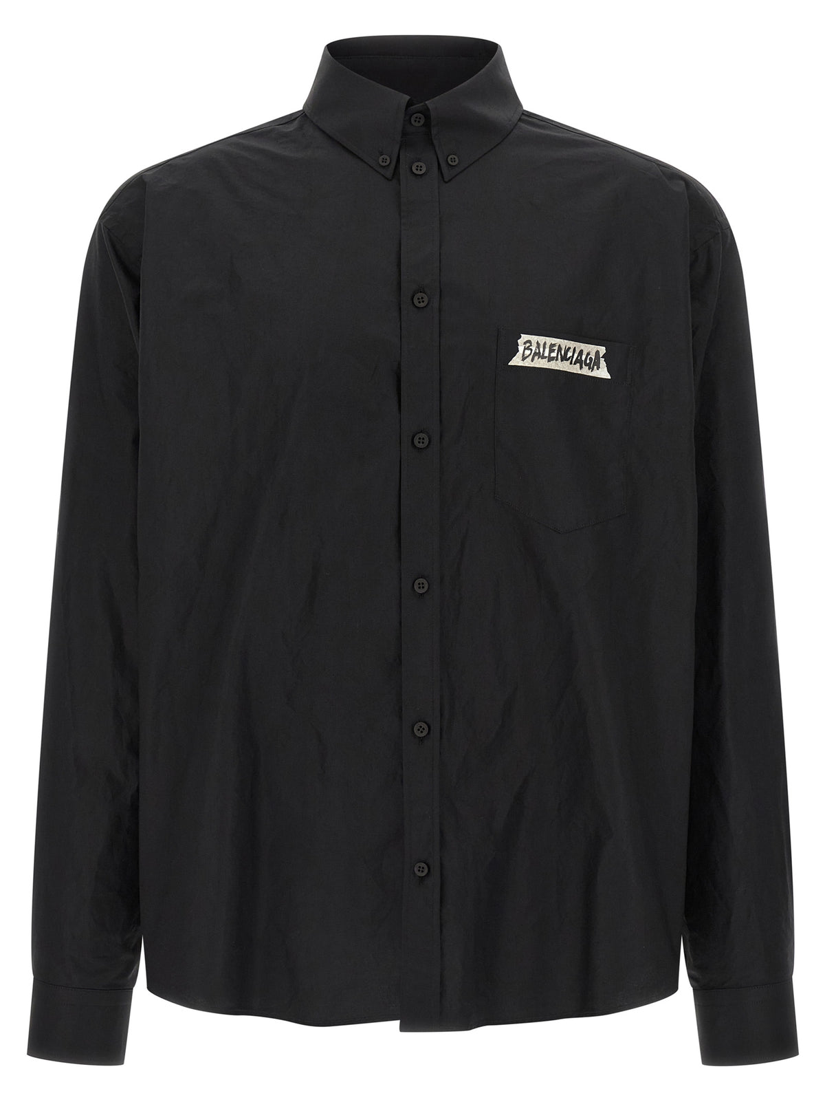Balenciaga Black Cotton Blouse