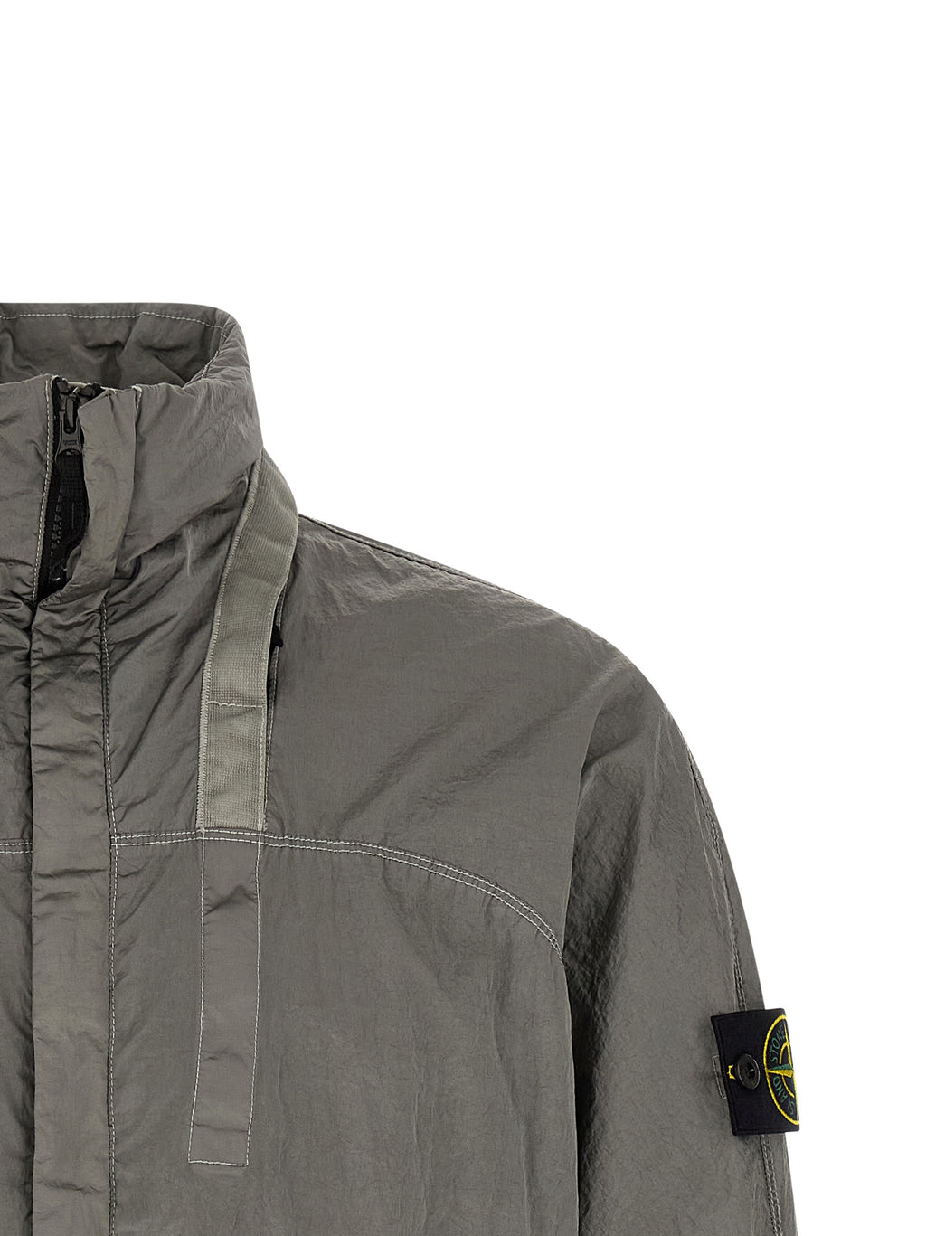 Stone Island Gray Polyamide Bomber