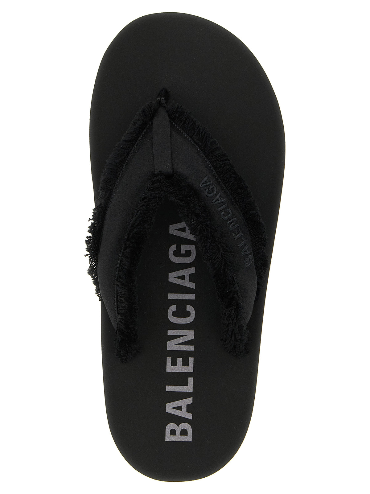 Balenciaga Black Viscose Slides