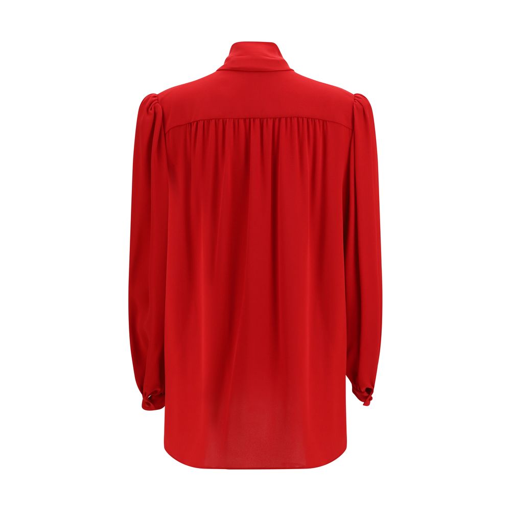 Valentino Garavani Red Silk Blouse