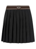 Versace Black Wool Long Skirt