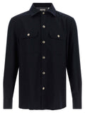 Brunello Cucinelli Blue Virgin Wool Blouse