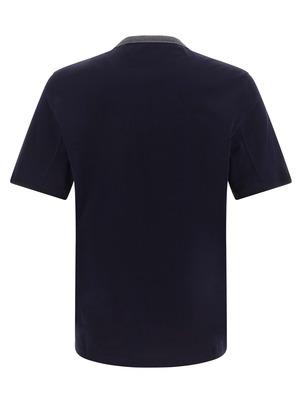 Brunello Cucinelli Blue Cotton T-Shirt