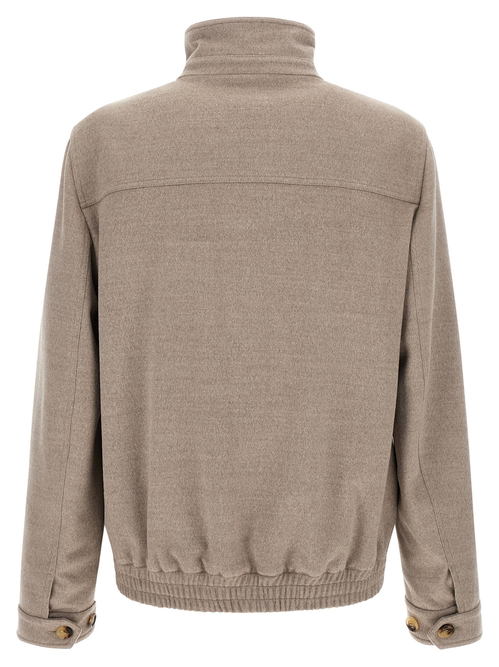 Brunello Cucinelli Beige Virgin Wool Bomber
