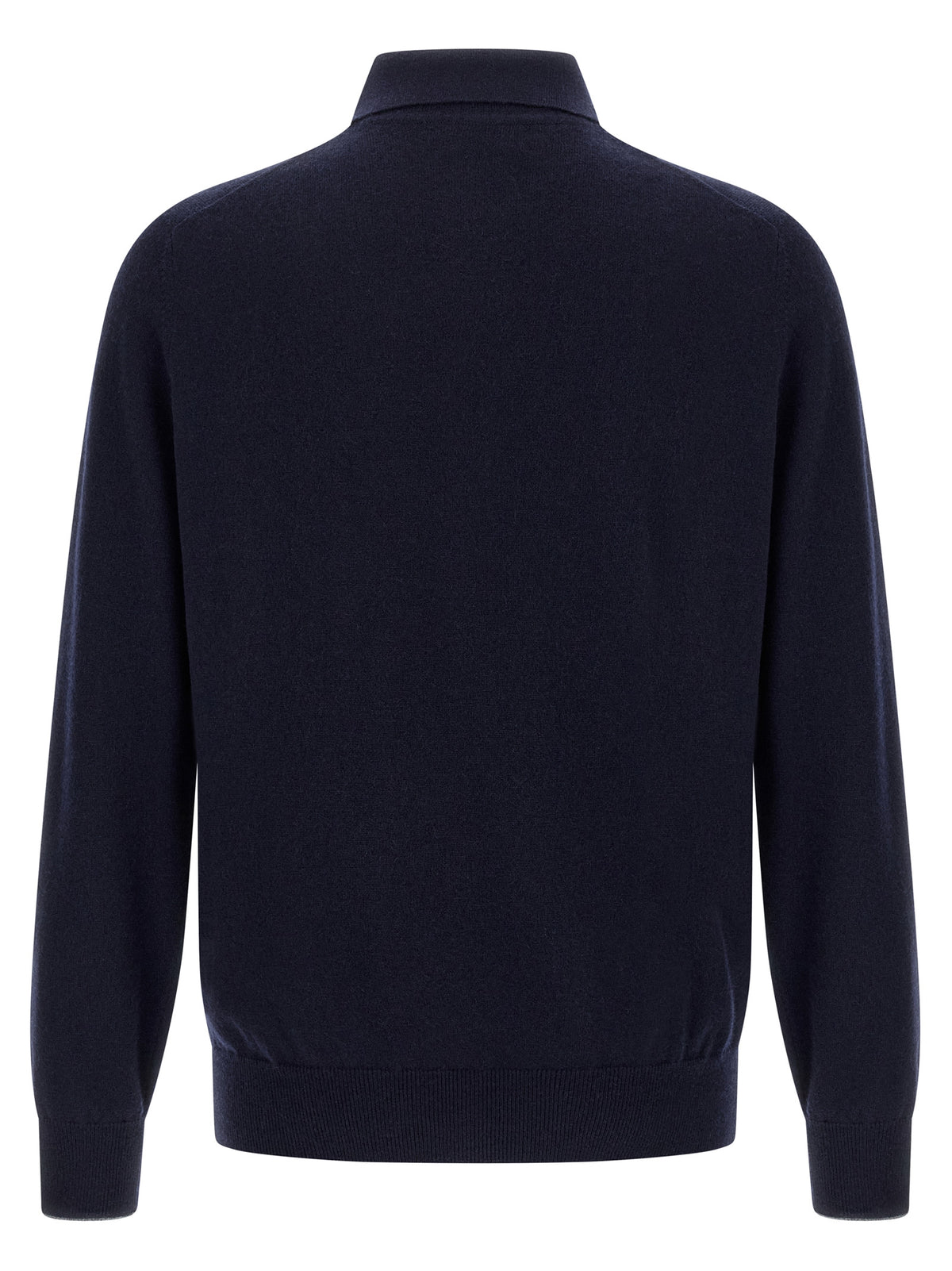 Brunello Cucinelli Blue Cashmere Polo Shirt