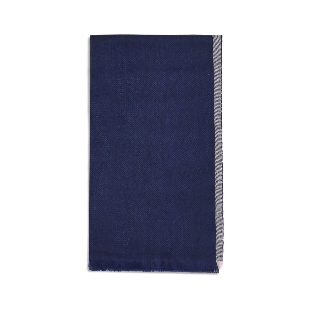 Brunello Cucinelli Blue Cashmere Scarf