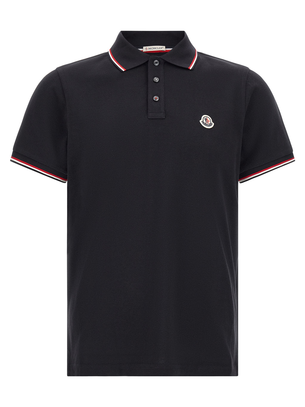 Moncler Blue Cotton Polo Shirt