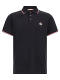 Moncler Blue Cotton Polo Shirt