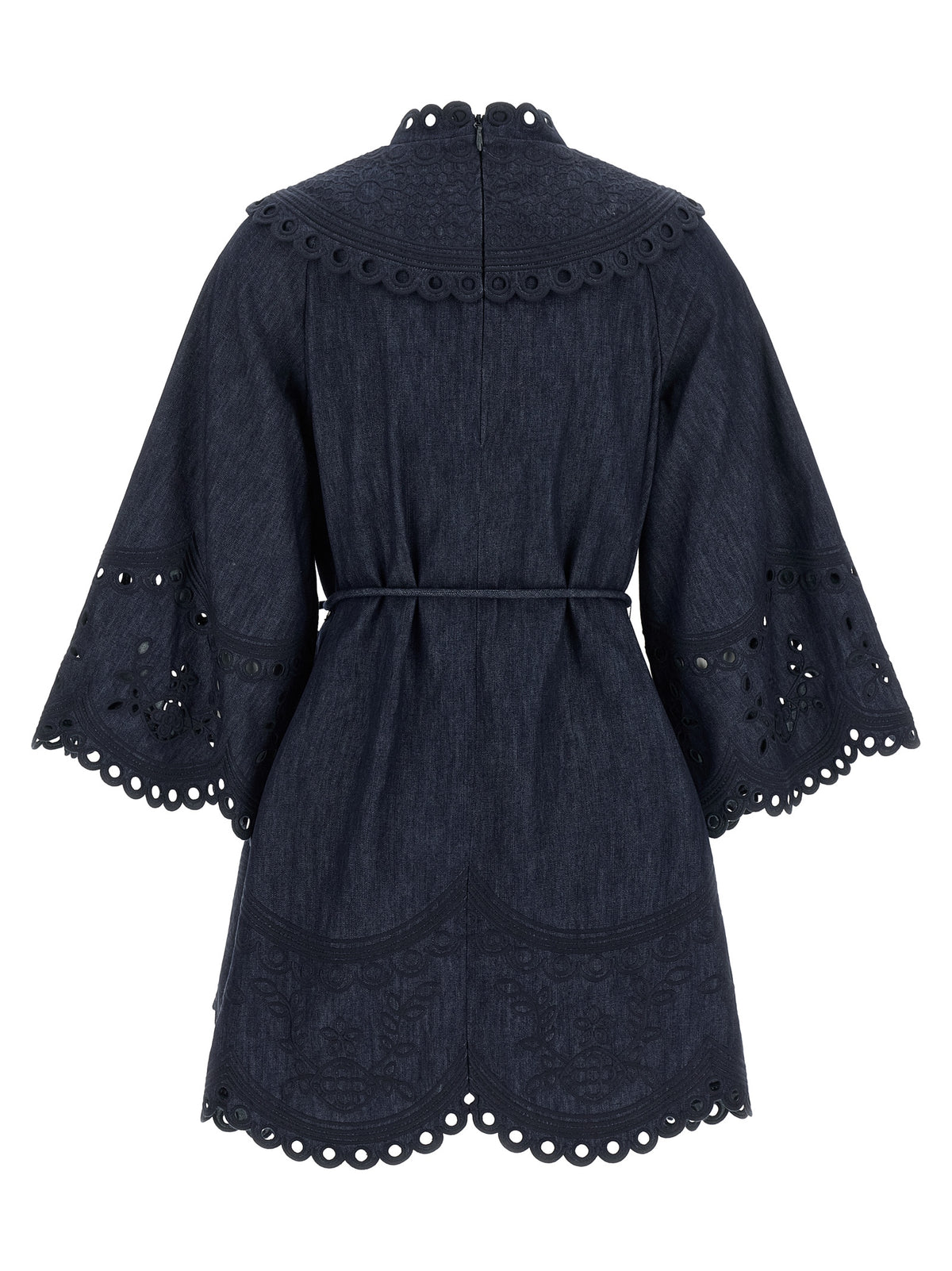 Zimmermann Blue Cotton Short Dress