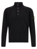 Stone Island Black Virgin Wool Cardigan