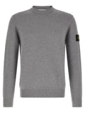 Stone Island Gray Virgin Wool Cardigan