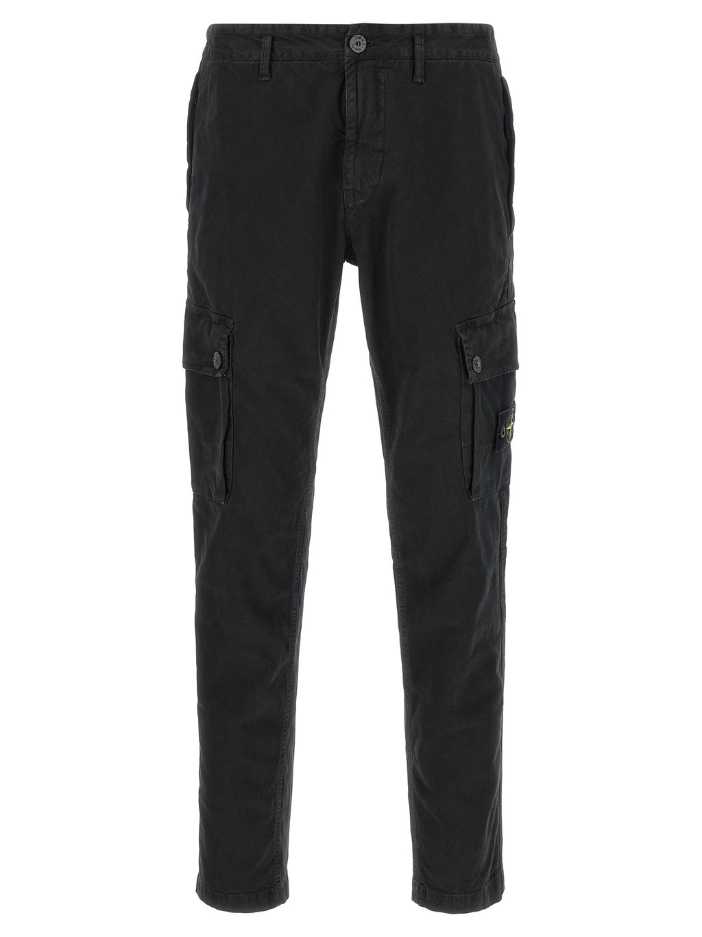 Stone Island Black Cotton Cargo Pants