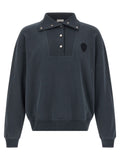 Brunello Cucinelli Blue Cotton Sweatshirt