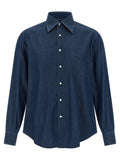 Brunello Cucinelli Blue Cotton Blouse