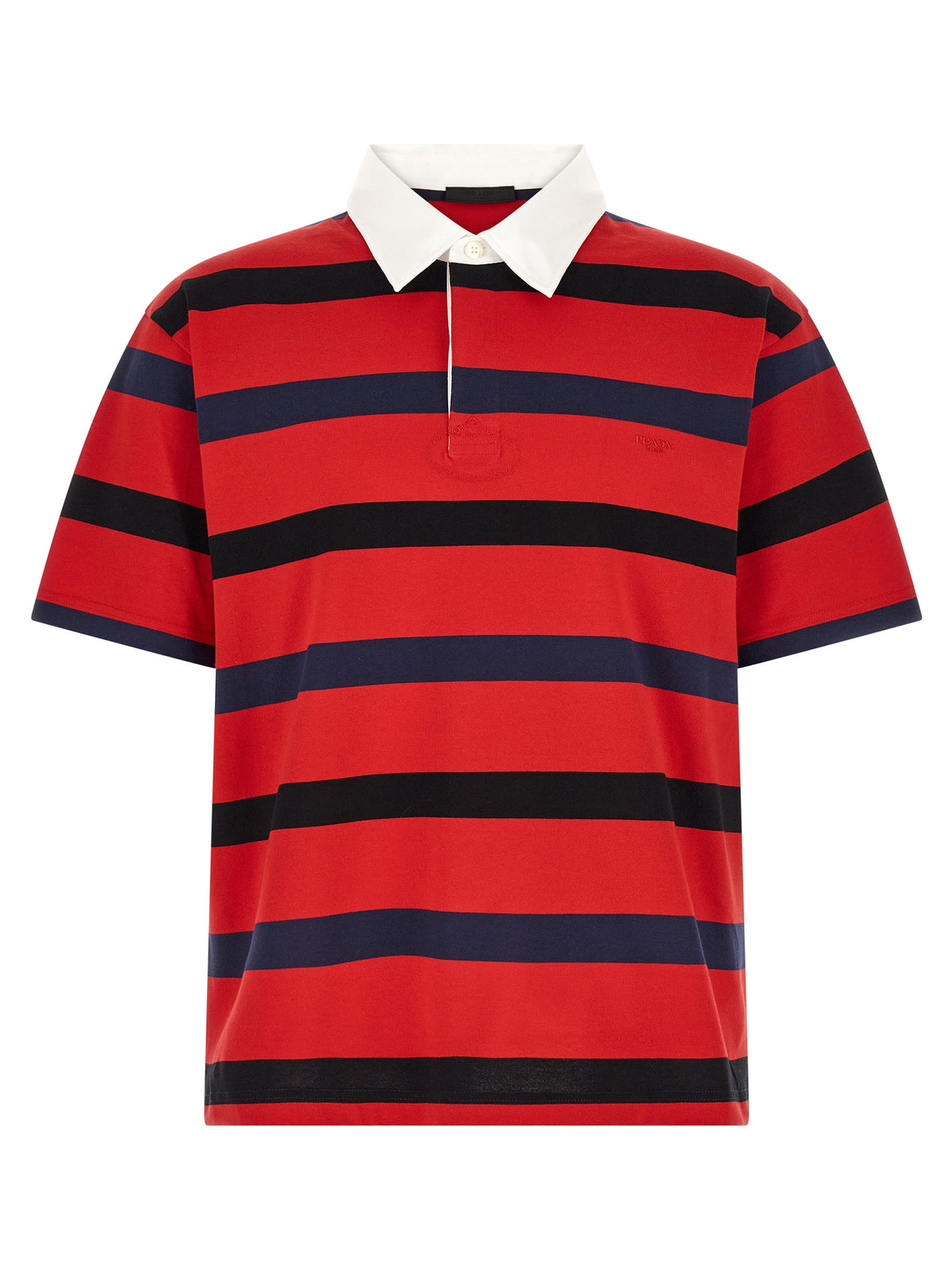 Prada Red Cotton Polo Shirt
