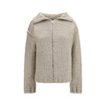 Prada Gray Wool Oves Aries Cardigan