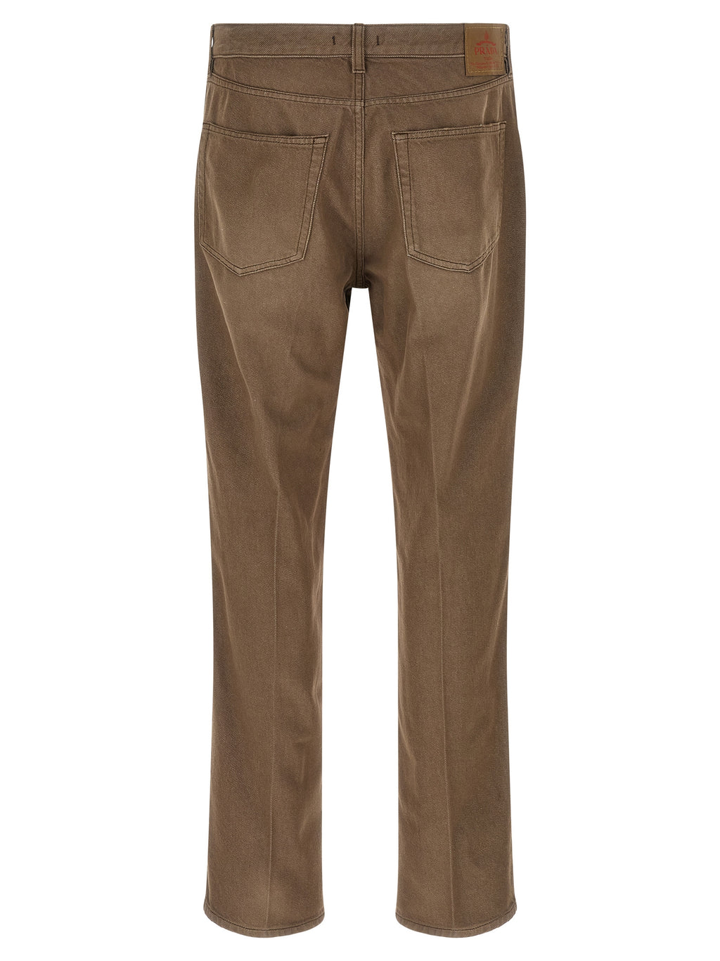 Prada Brown Cotton Casual Pants