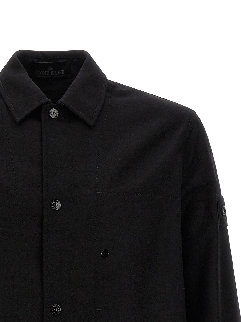 Stone Island Black Virgin Wool Blouse