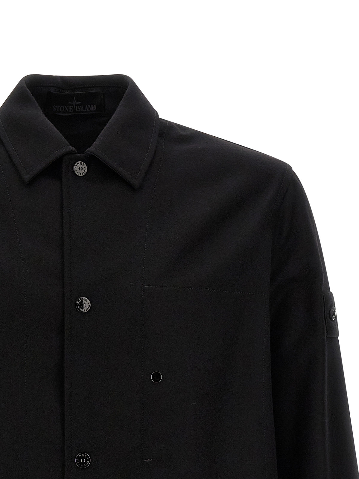 Stone Island Black Virgin Wool Blouse