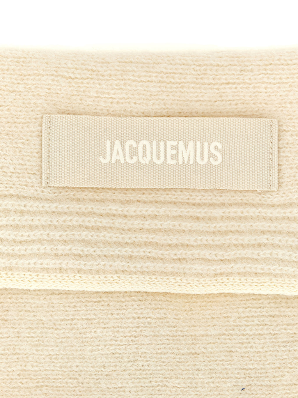 Jacquemus White Wool Scarf