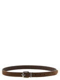 Brunello Cucinelli Brown Bull Skin Belt