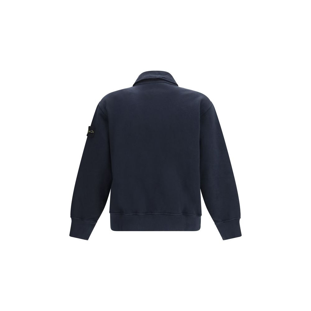 Stone Island Blue Cotton Polo Shirt
