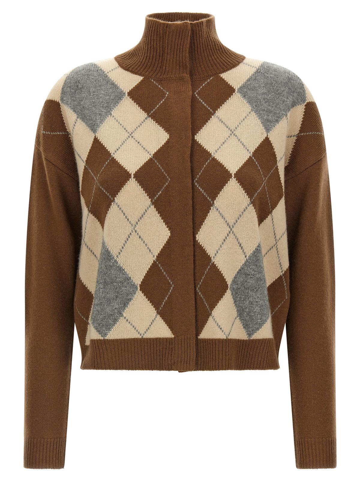 Max Mara Brown Wool Cardigan