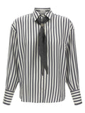 Brunello Cucinelli Gray Silk Blouse