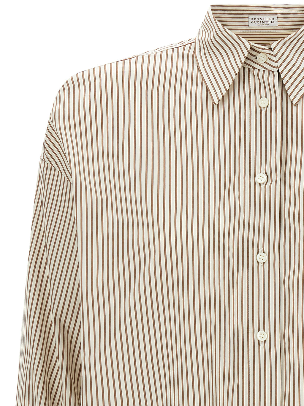 Brunello Cucinelli Beige Cotton Blouse